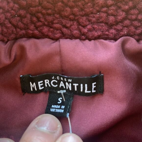 J CREW Red Sherpa Vest Small - Picture 2 of 4